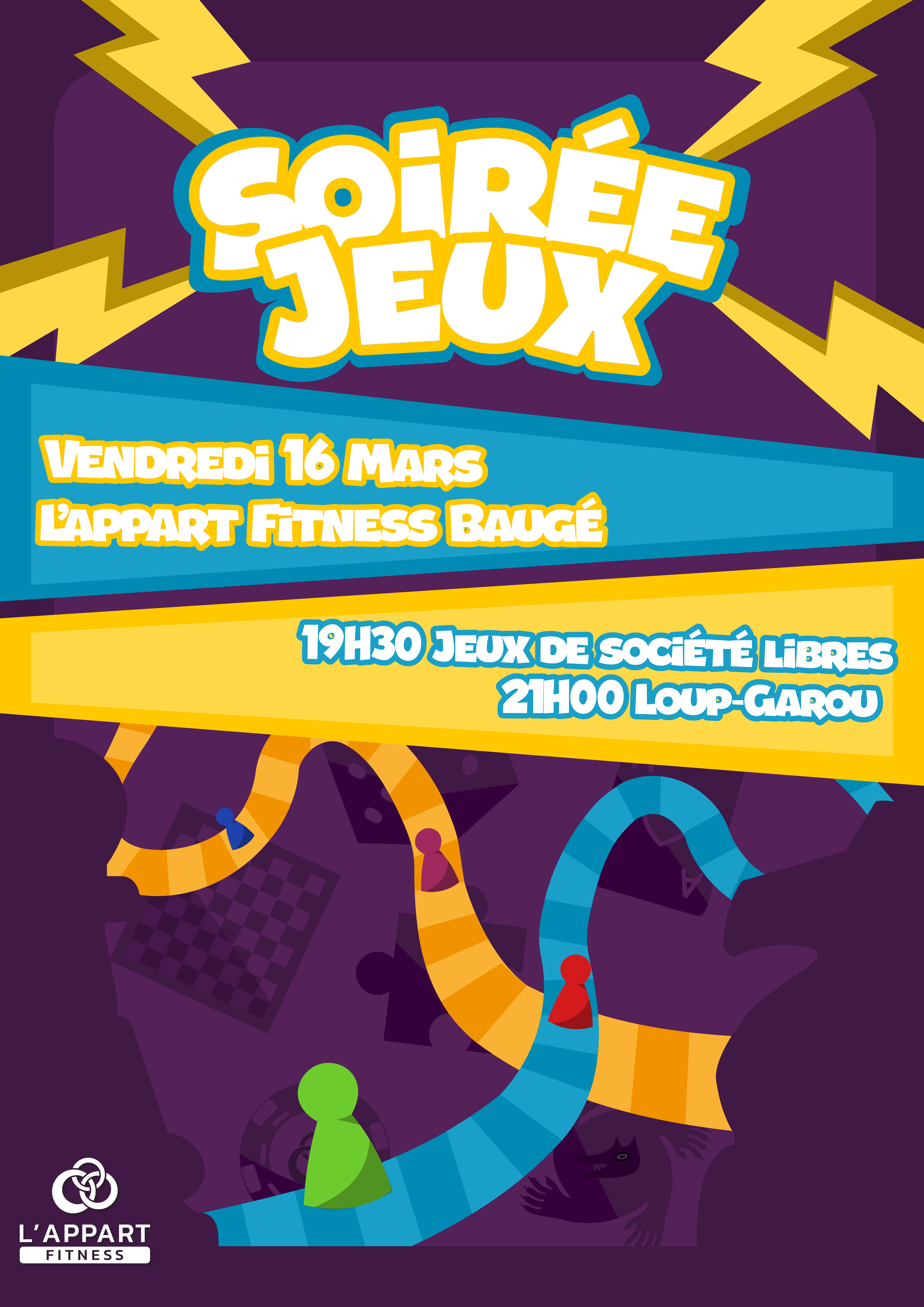 Affiche soirée jeux de société
